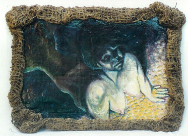Fantasy Captured
Oil on canvas on wood with netting
Keywords: Oil figurative mermaid